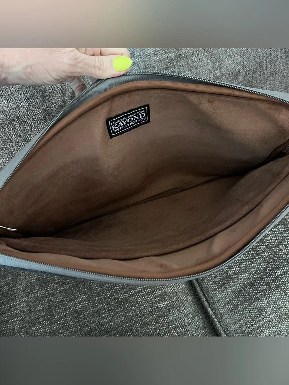 Charcoal Herringbone 15”-17” Laptop Sleeve